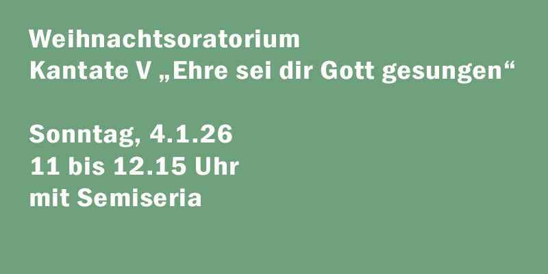 Kantatengottesdienst am 4.1.